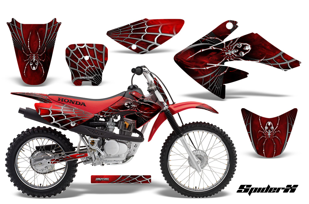 CRF 70-80-100 Graphics Kit SpiderX Red